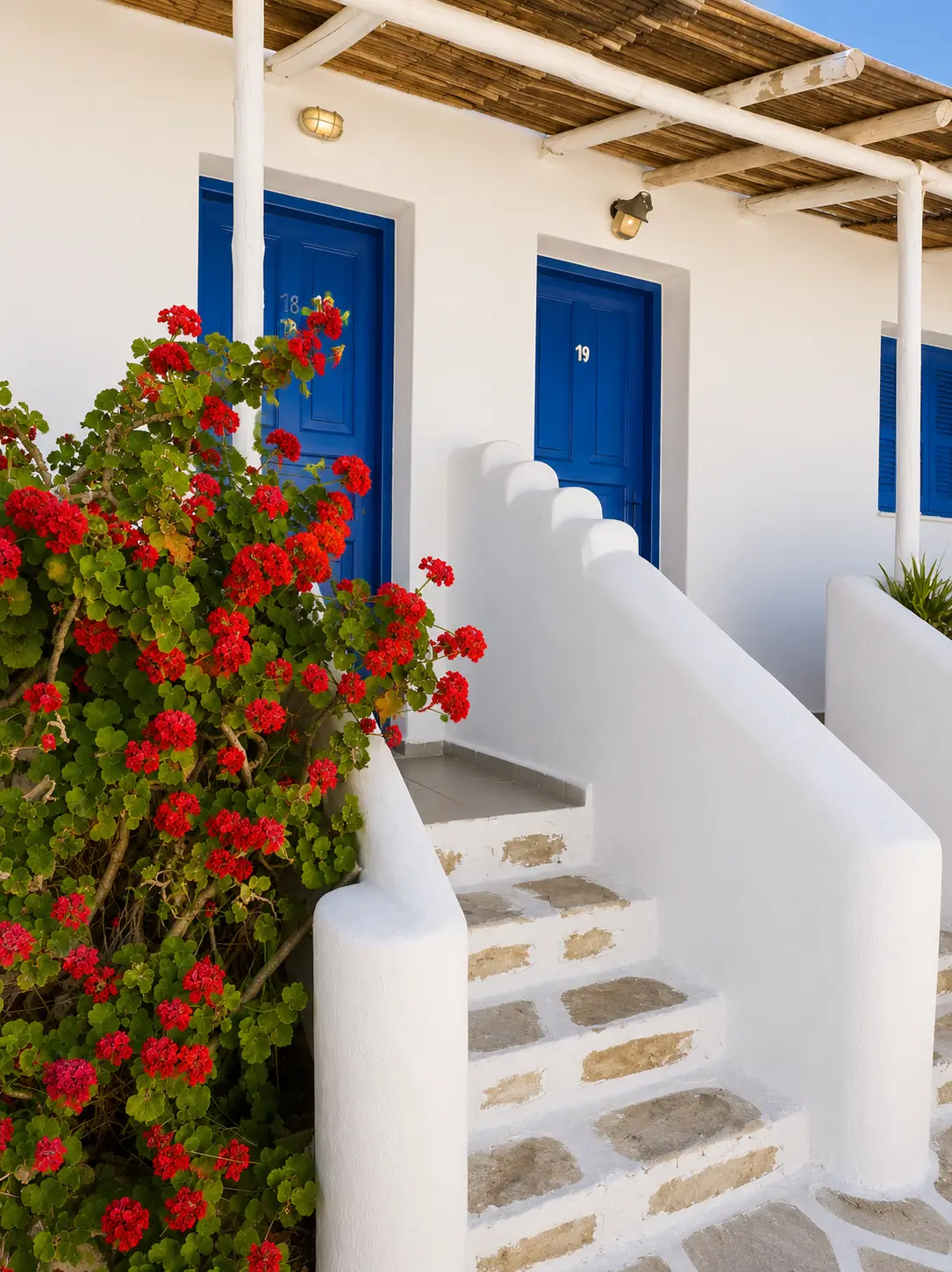 Πλαϊνή όψη δωματίων